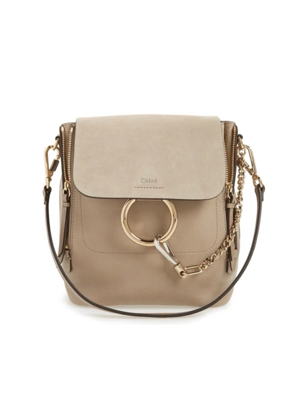 Chloe Faye Beige Backpack